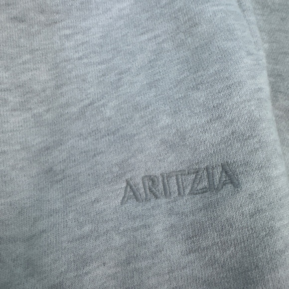 Heather Cloud White Wide Leg Aritzia Sweatpants - Picture 2 of 4